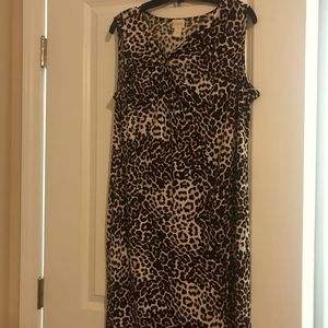 Animal print sheath dress by Chico’s.